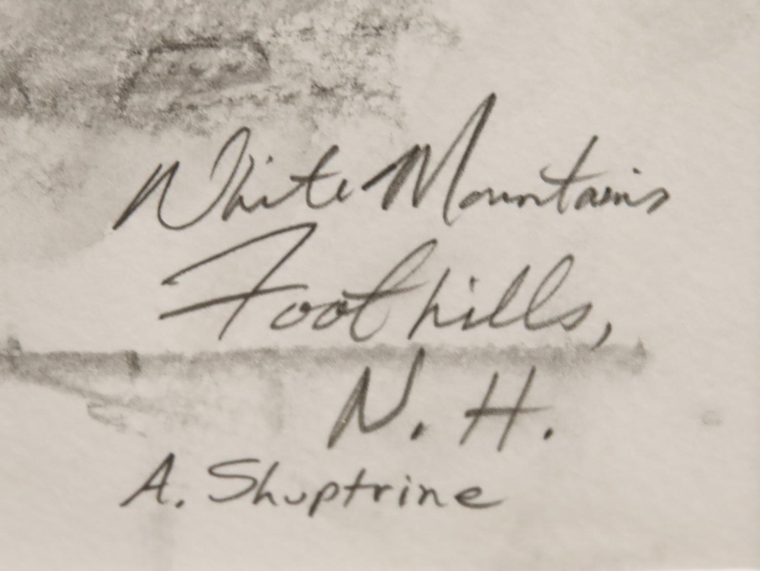 White Mountain Foothills, N.H., together with an autographed first edition of his book entitled, I Come From A Place