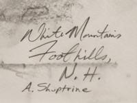 White Mountain Foothills, N.H., together with an autographed first edition of his book entitled, I Come From A Place