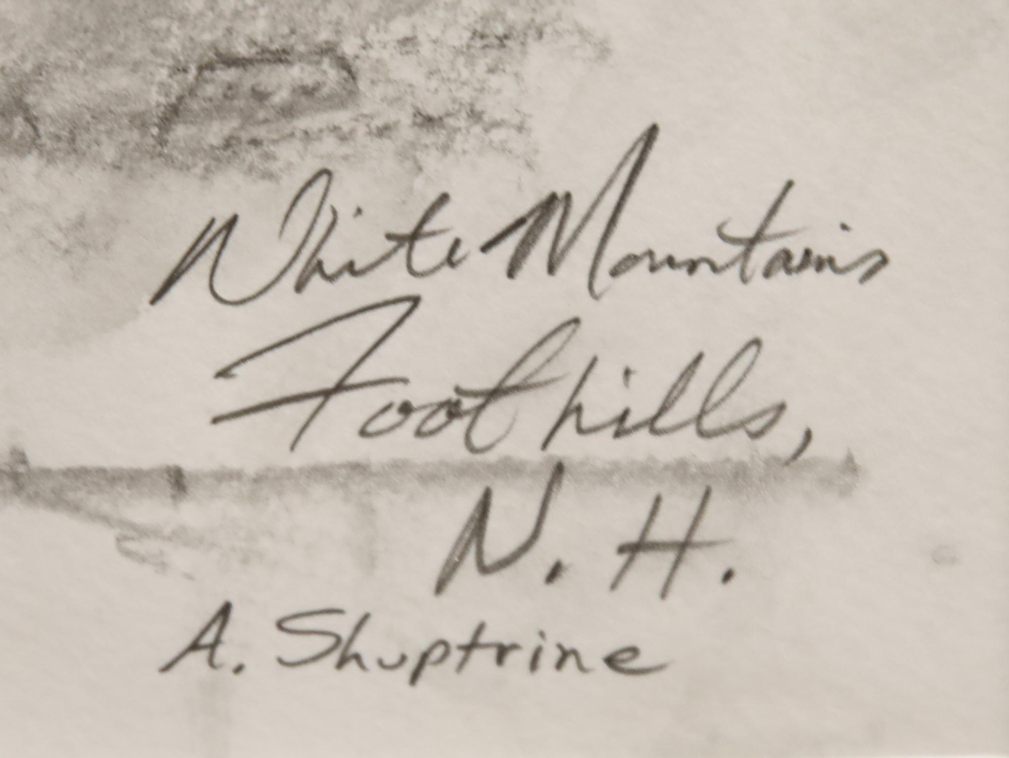 White Mountain Foothills, N.H., together with an autographed first edition of his book entitled, I Come From A Place