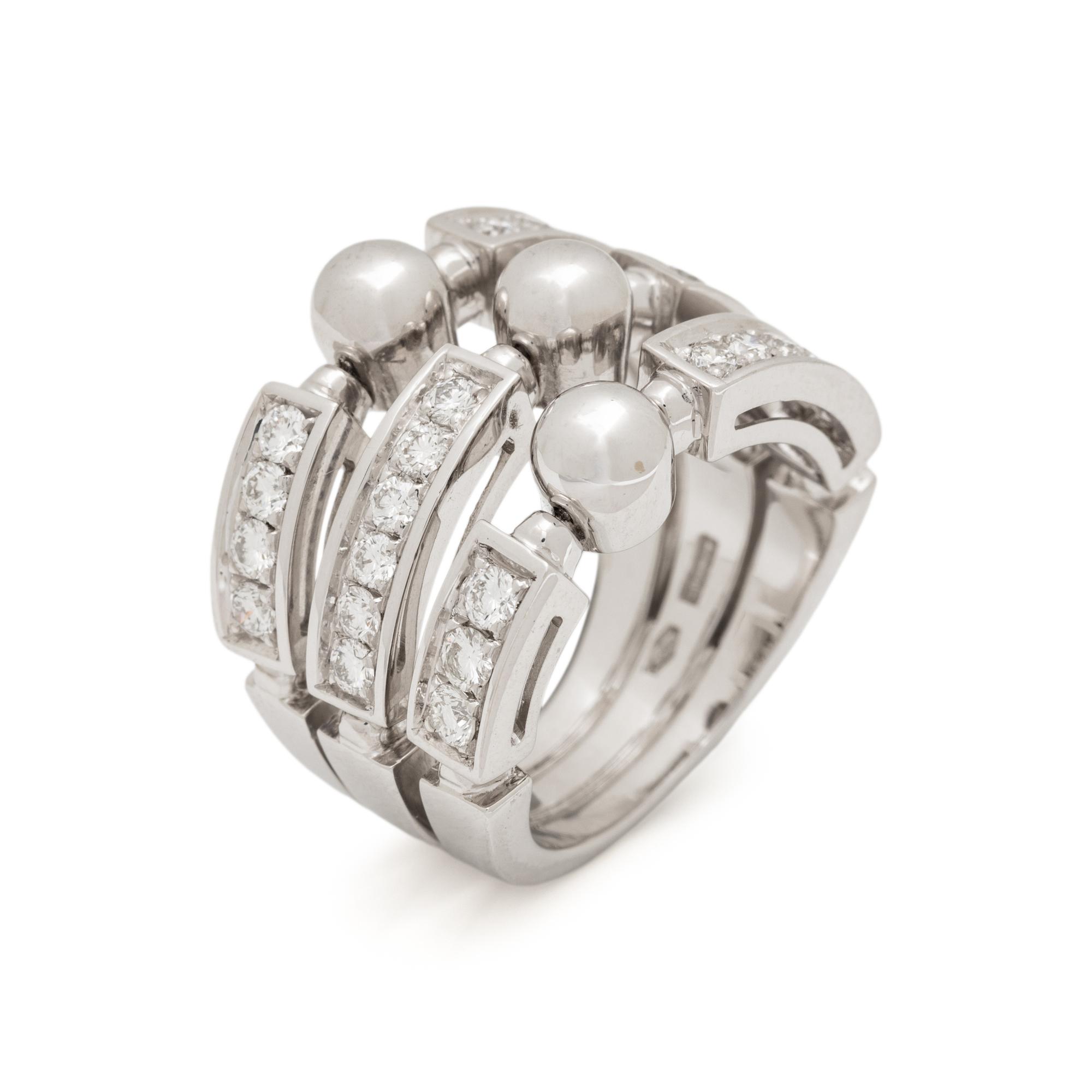 BULGARI, WHITE GOLD AND DIAMOND 'FIREWORKS' RING