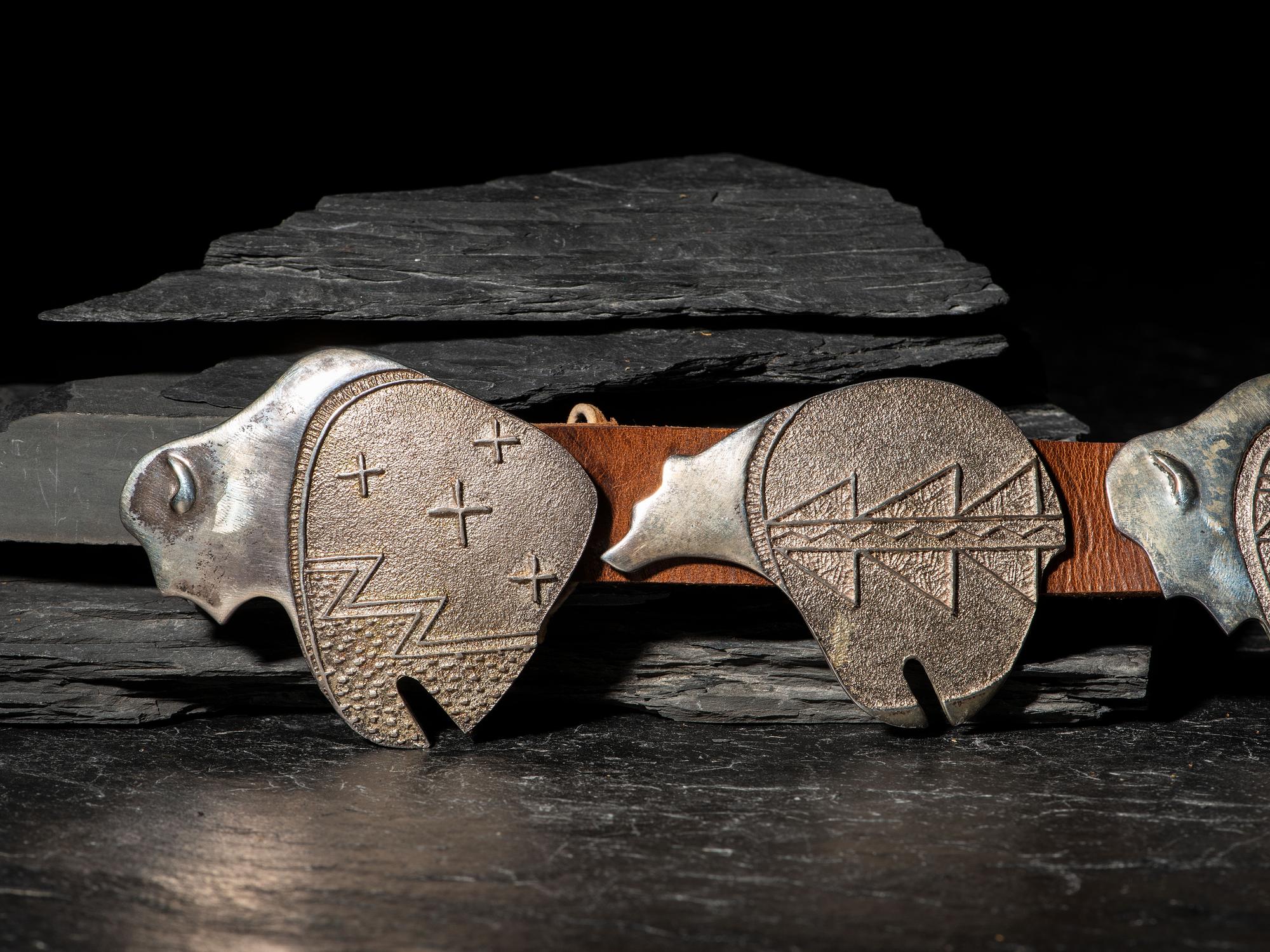 Southwestern Tufa Cast Concha Belt