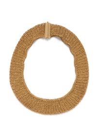 YELLOW GOLD MESH COLLAR NECKLACE
