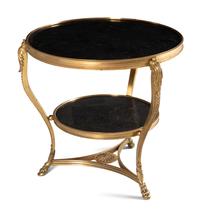 A French Neoclassical Style Gilt Bronze and Marble Guéridon