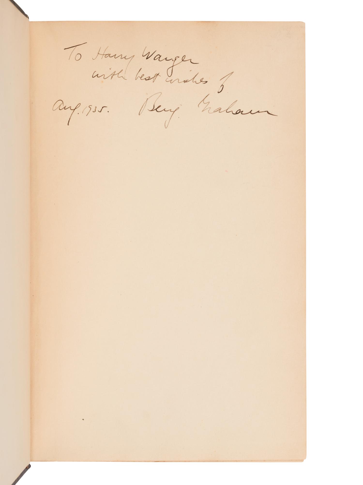 [ECONOMICS]. GRAHAM, Benjamin (1894-1976) and David L. DODD (1895-1988). Security Analysis. Principles and Technique . New York and London: Whittlesey House, McGraw-Hill, 1934.