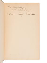 [ECONOMICS]. GRAHAM, Benjamin (1894-1976) and David L. DODD (1895-1988). Security Analysis. Principles and Technique . New York and London: Whittlesey House, McGraw-Hill, 1934.