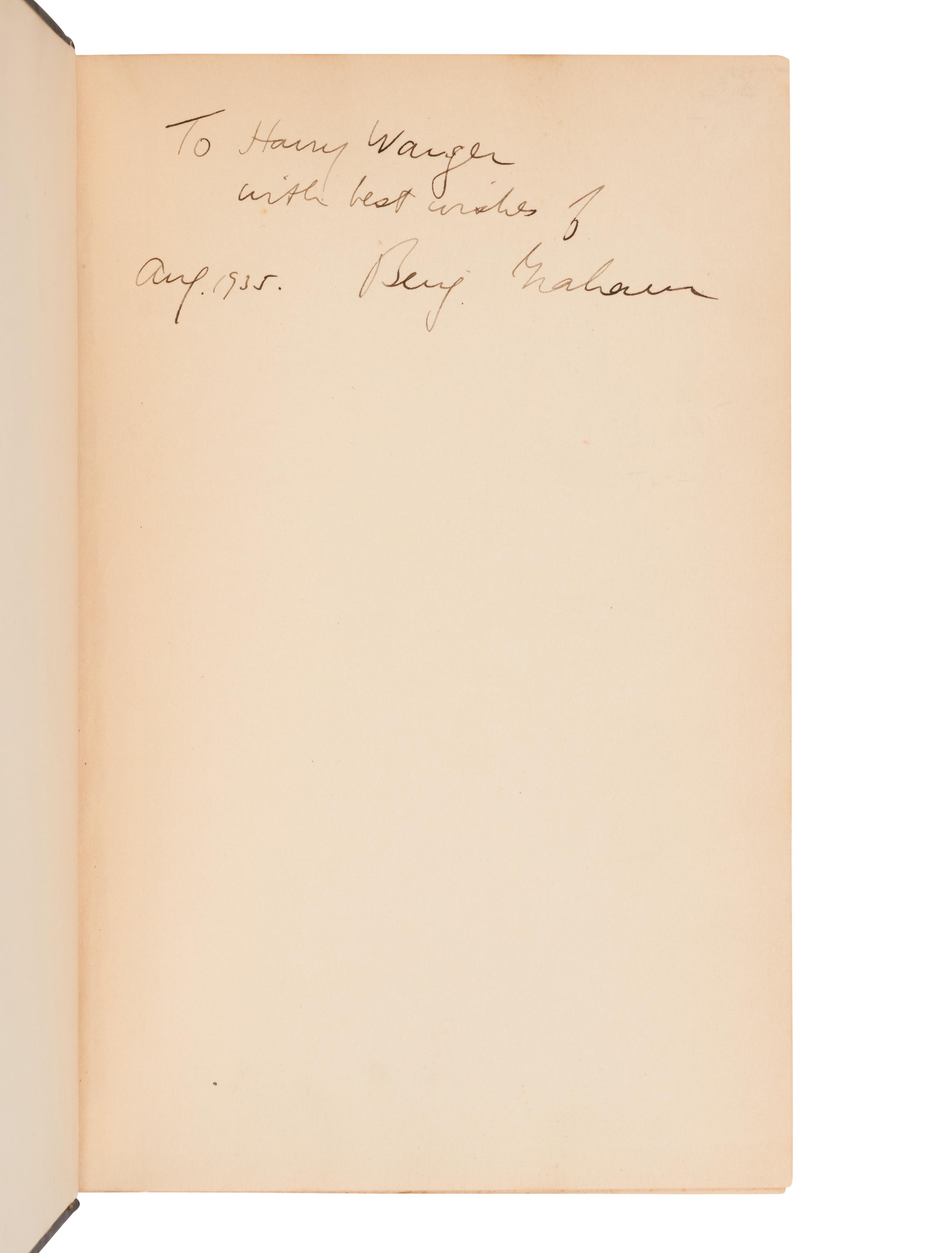 [ECONOMICS]. GRAHAM, Benjamin (1894-1976) and David L. DODD (1895-1988). Security Analysis. Principles and Technique . New York and London: Whittlesey House, McGraw-Hill, 1934.