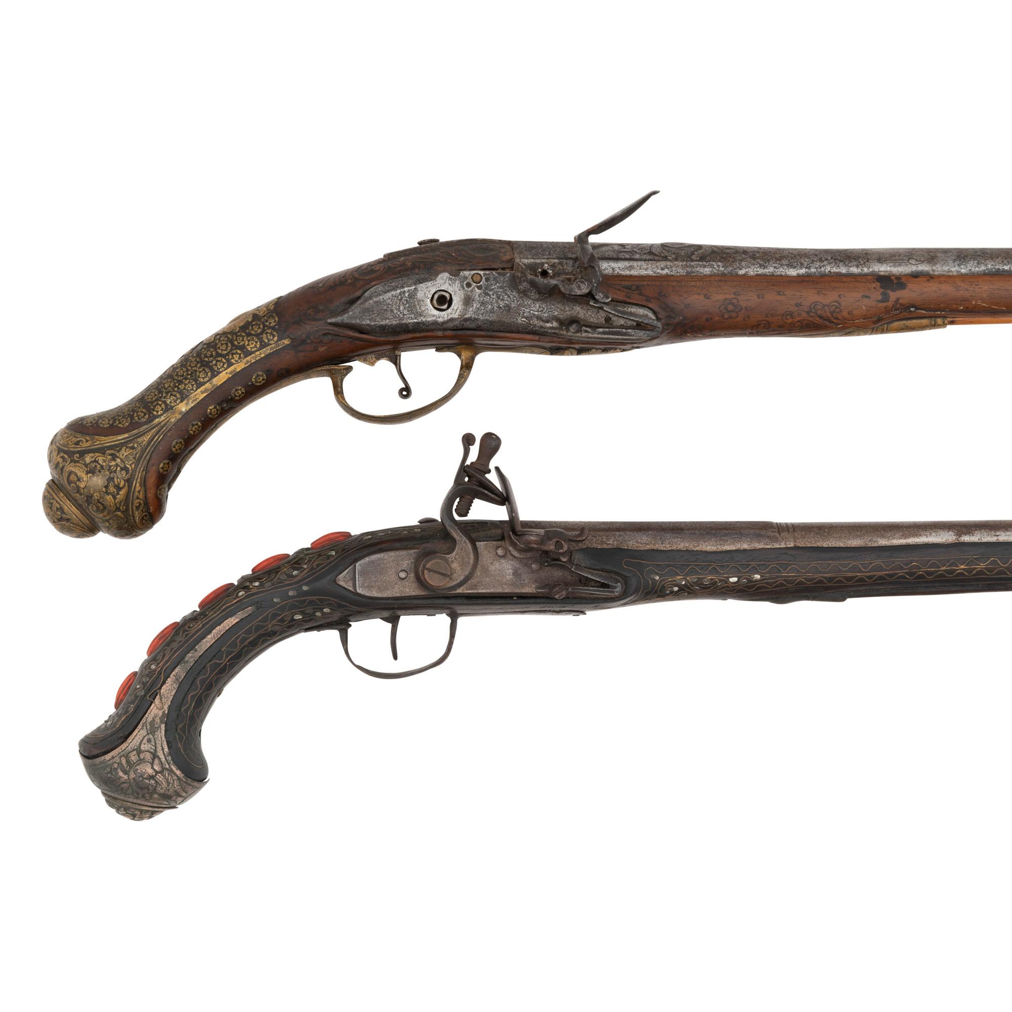 Two Ottoman Kubur Flintlock Pistols