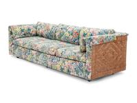 A Pair of Custom Woven Reed Three-Cushion Sofas