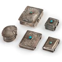 Navajo Stamped Silver Pill Boxes