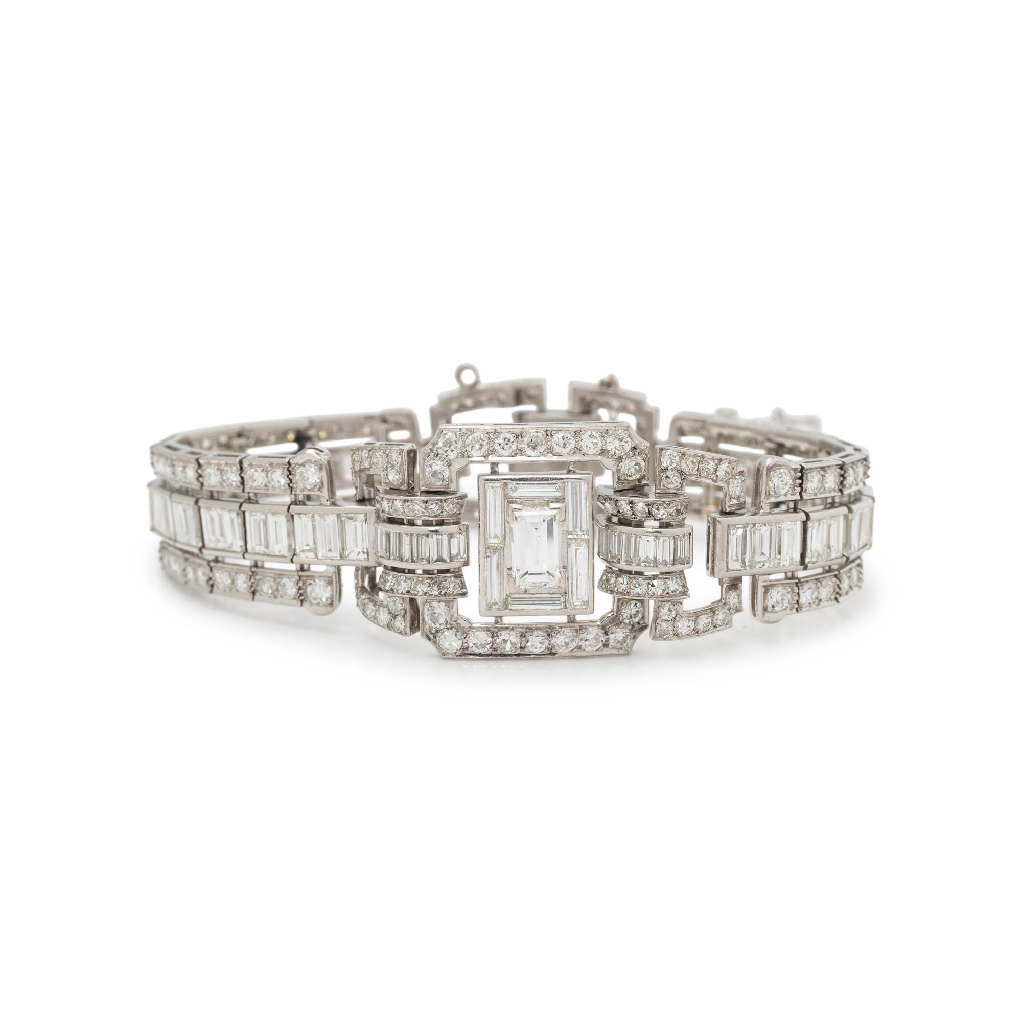 PLATINUM AND DIAMOND BRACELET