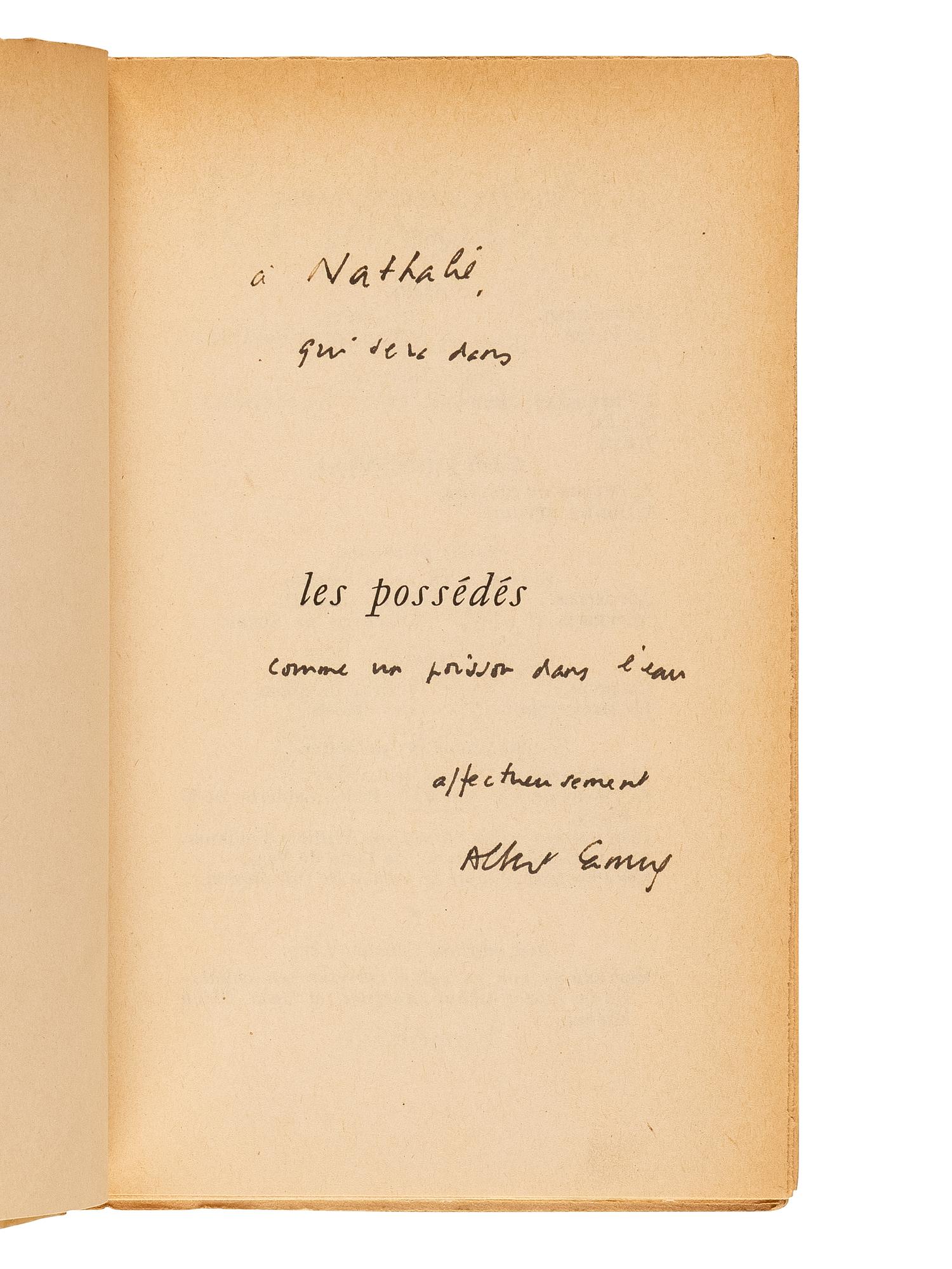 CAMUS, Albert, (1913-1960). Group of 4 FIRST EDITIONS, SIGNED OR INSCRIBED, comprising: