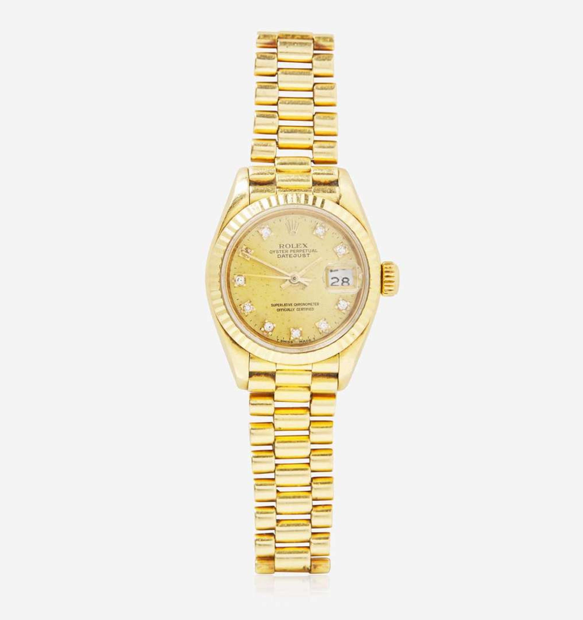 An 18K Yellow Gold Ladies Rolex Oyster Perpetual Datejust c.1988
