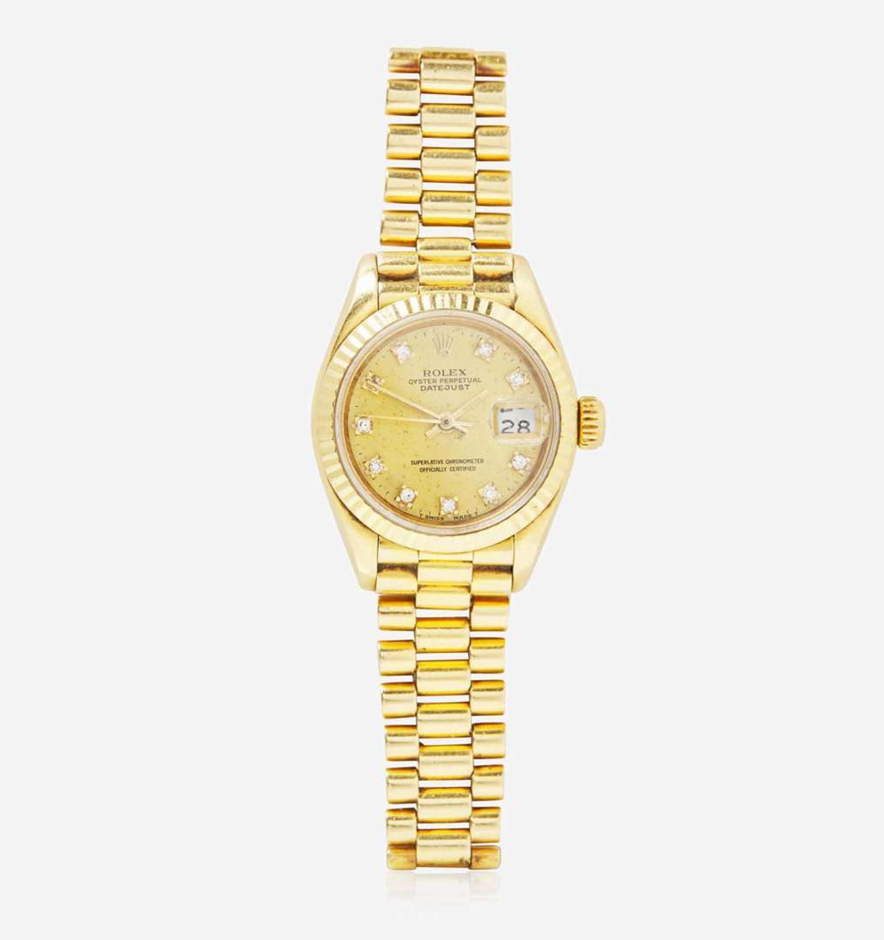 An 18K Yellow Gold Ladies Rolex Oyster Perpetual Datejust c.1988