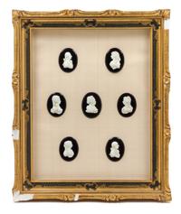 A Set of Seven Portrait Medallions Height of first medallion 2 1/4 inches. — LATE 18TH CENTURY