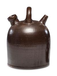 A 'Garfield and Arthur' Presidential Campaign Albany Slip-Glazed Harvest or Field Jug