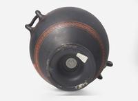 A Wedgwood Encaustic Decorated Black Basalt Handled Vase, UK, circa 1800