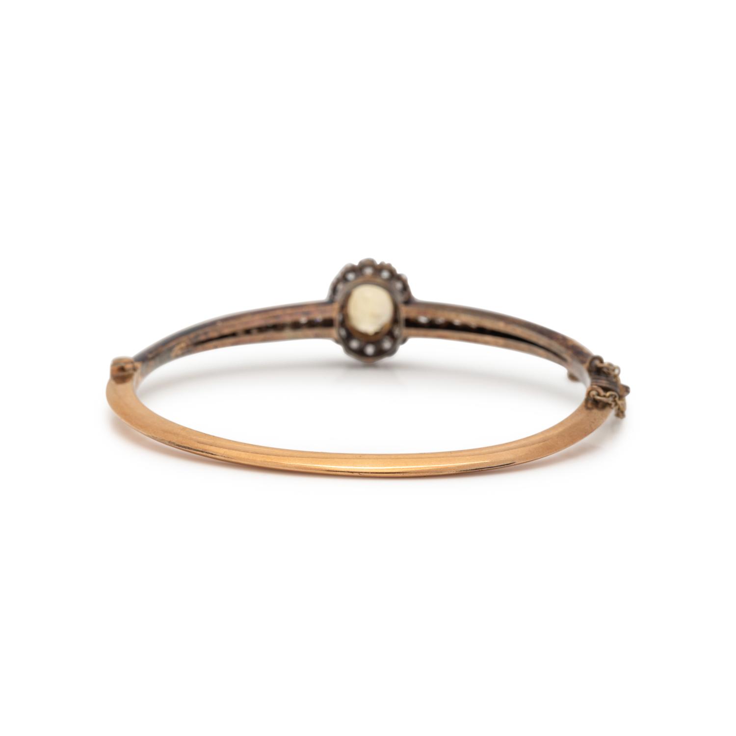YELLOW SAPPHIRE AND DIAMOND BANGLE BRACELET