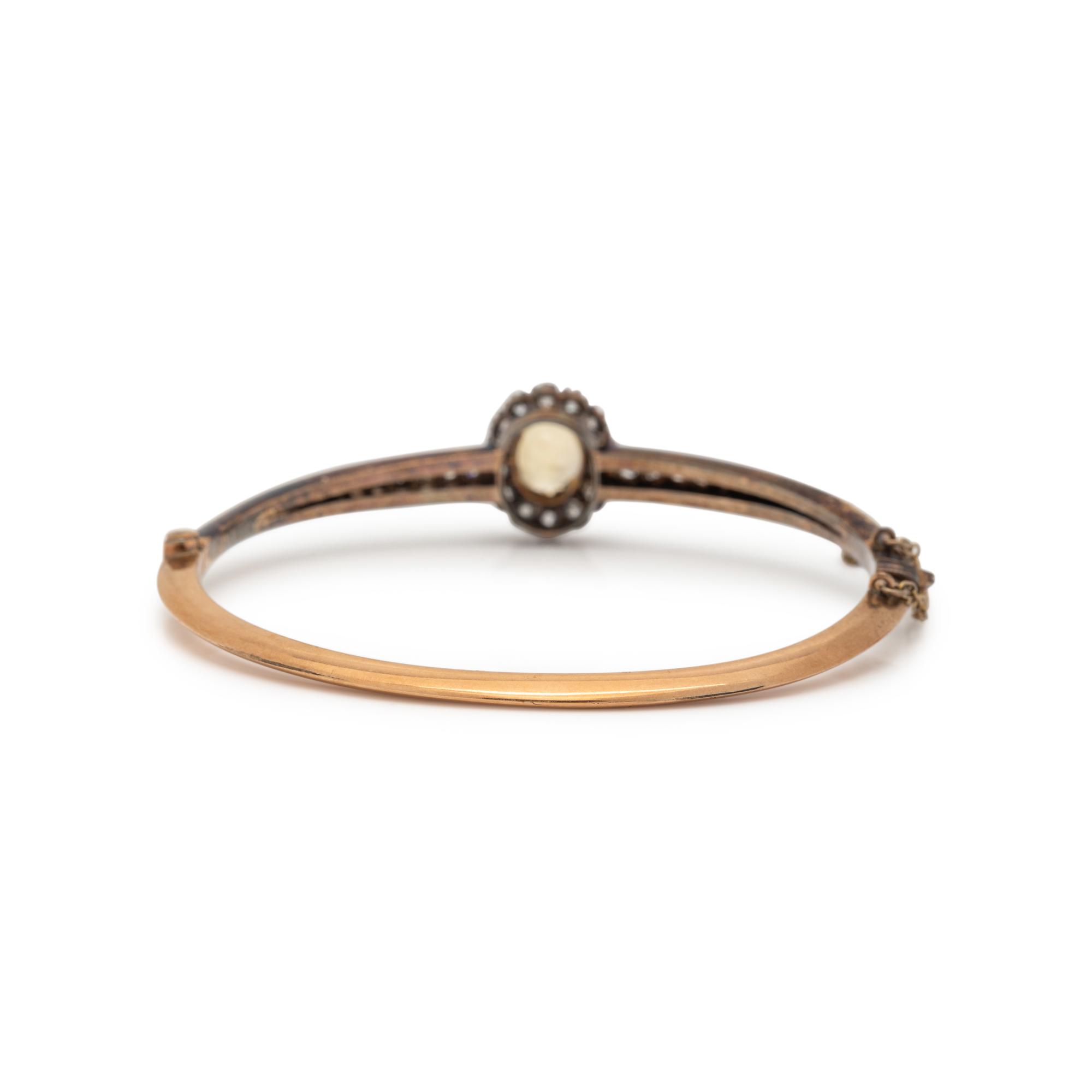 YELLOW SAPPHIRE AND DIAMOND BANGLE BRACELET