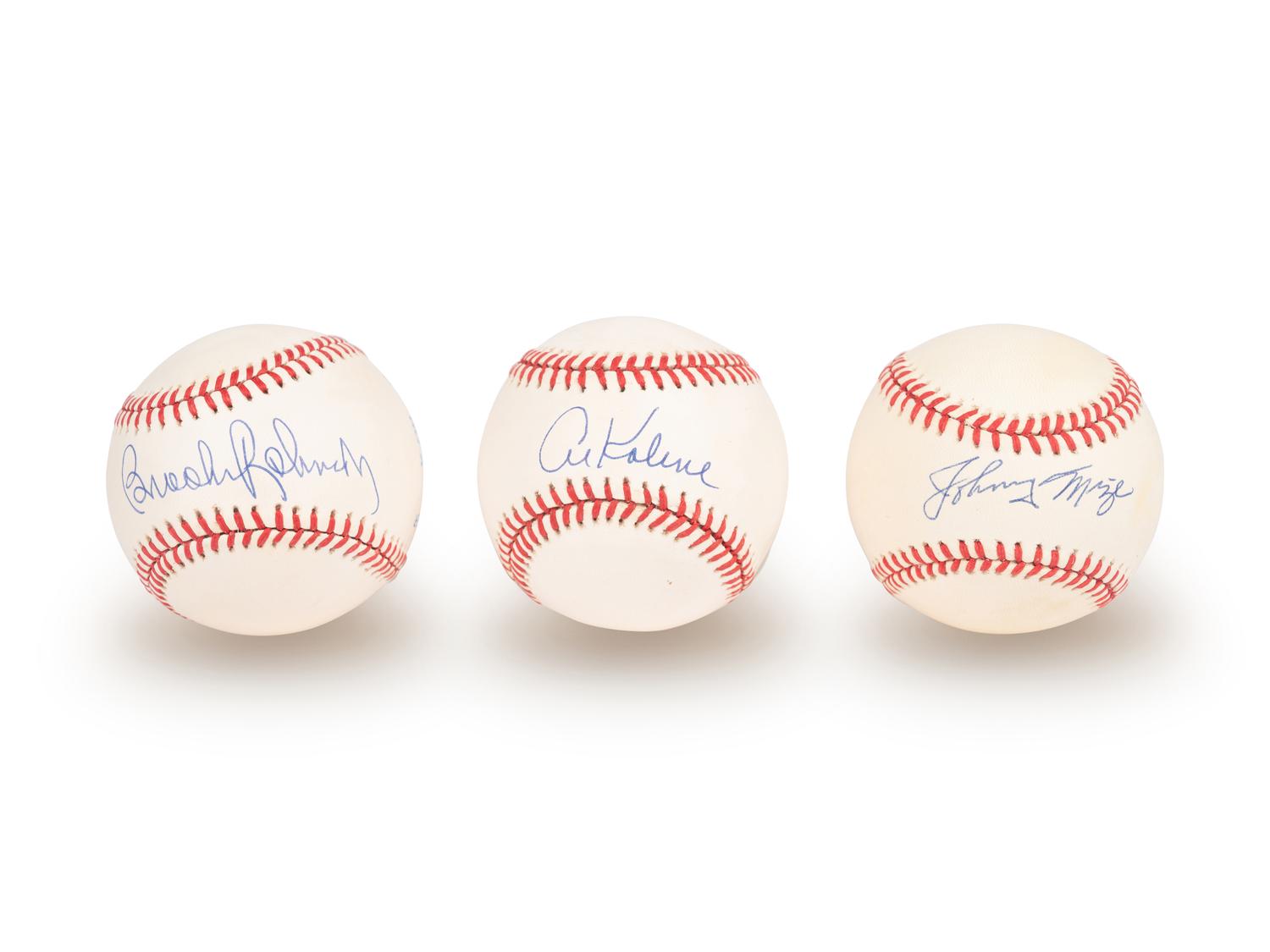 A Group of 15 Hall of Fame Signed Autograph Baseballs (Beckett Authentication Services BAS Certified),