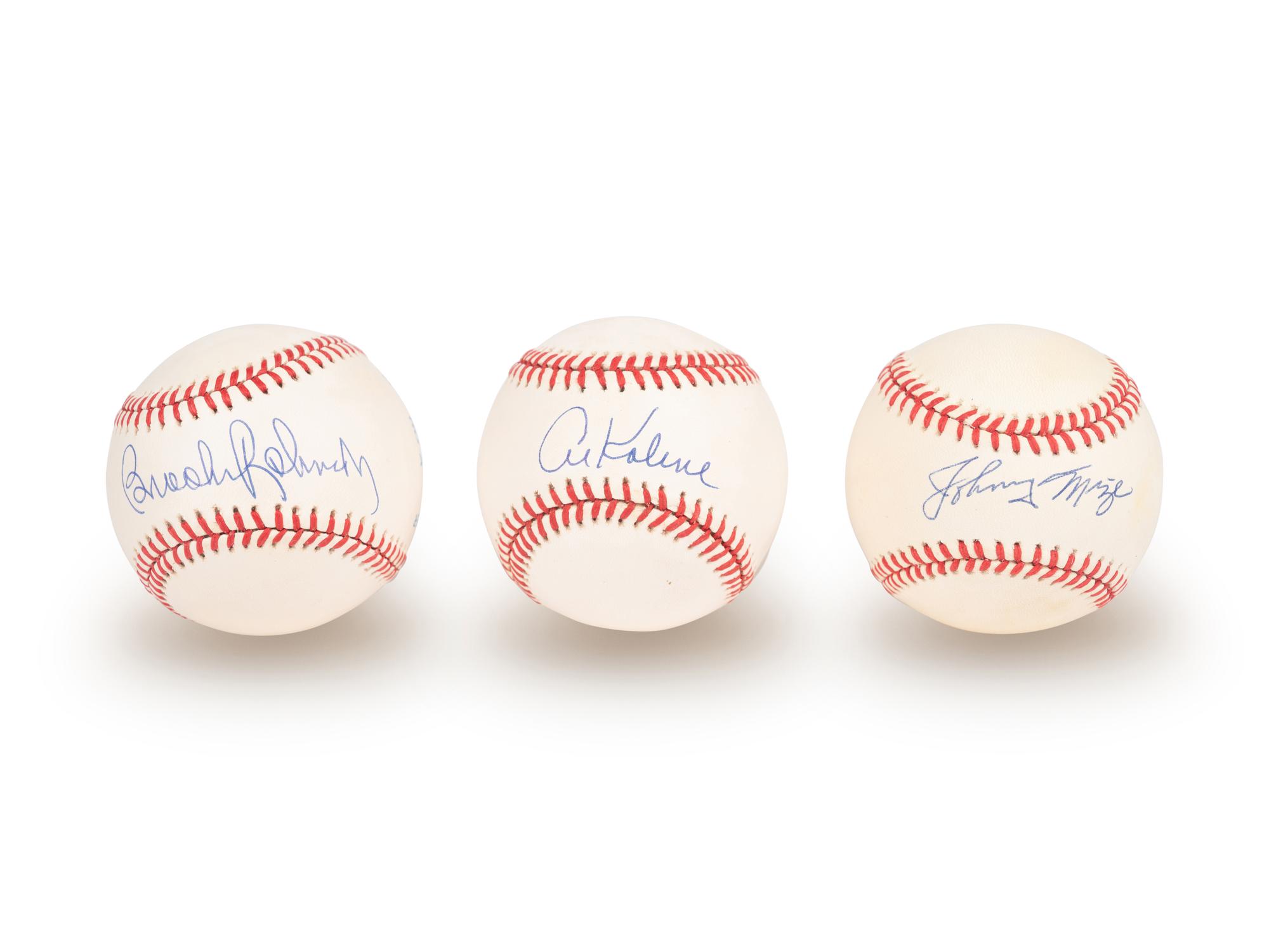 A Group of 15 Hall of Fame Signed Autograph Baseballs (Beckett Authentication Services BAS Certified),