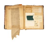 A Historical Princeton Scrapbook Featuring Princeton vs. Yale Nov. 28 Championship Game Football Ticket at Berkely Oval, ca. 1889-90