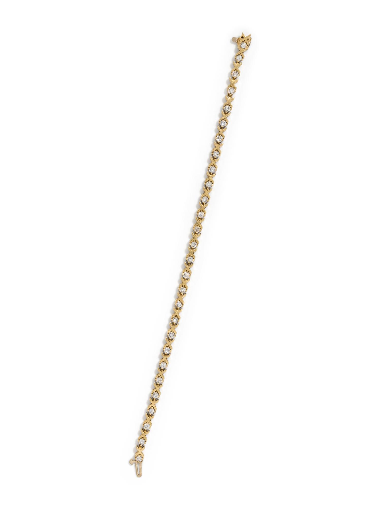 YELLOW GOLD AND DIAMOND BRACELET