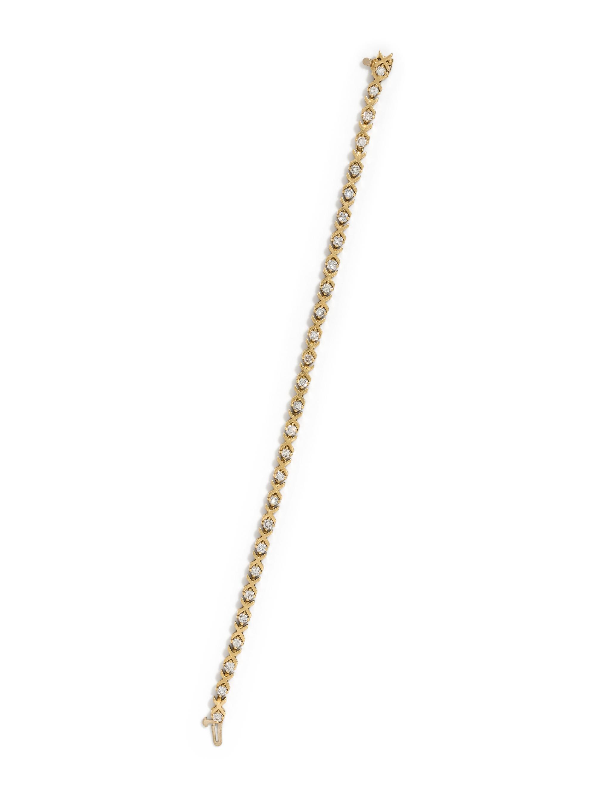 YELLOW GOLD AND DIAMOND BRACELET