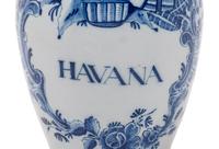 A Delft Pottery Tobacco Jar