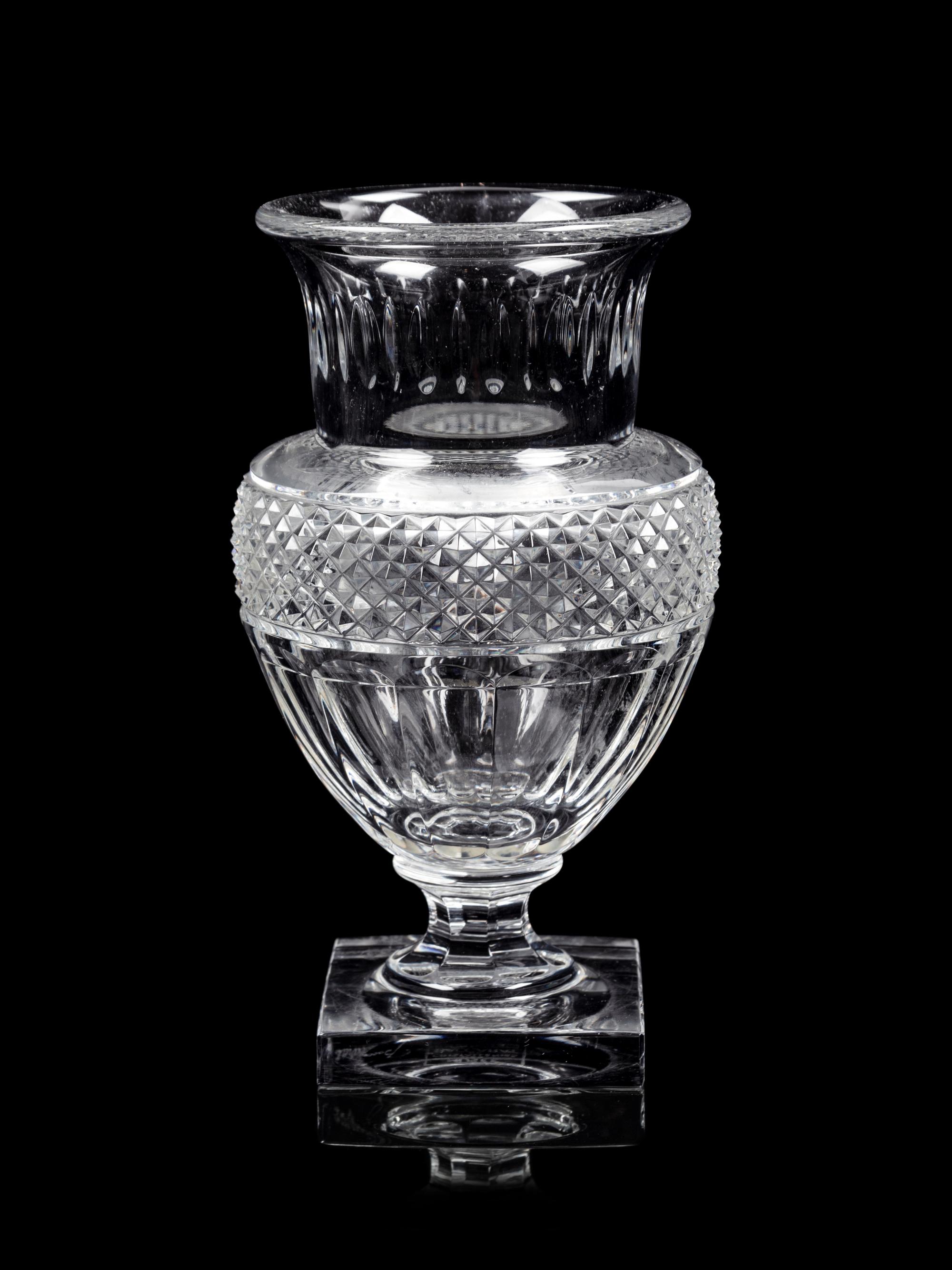 A Baccarat Cut Glass Vase