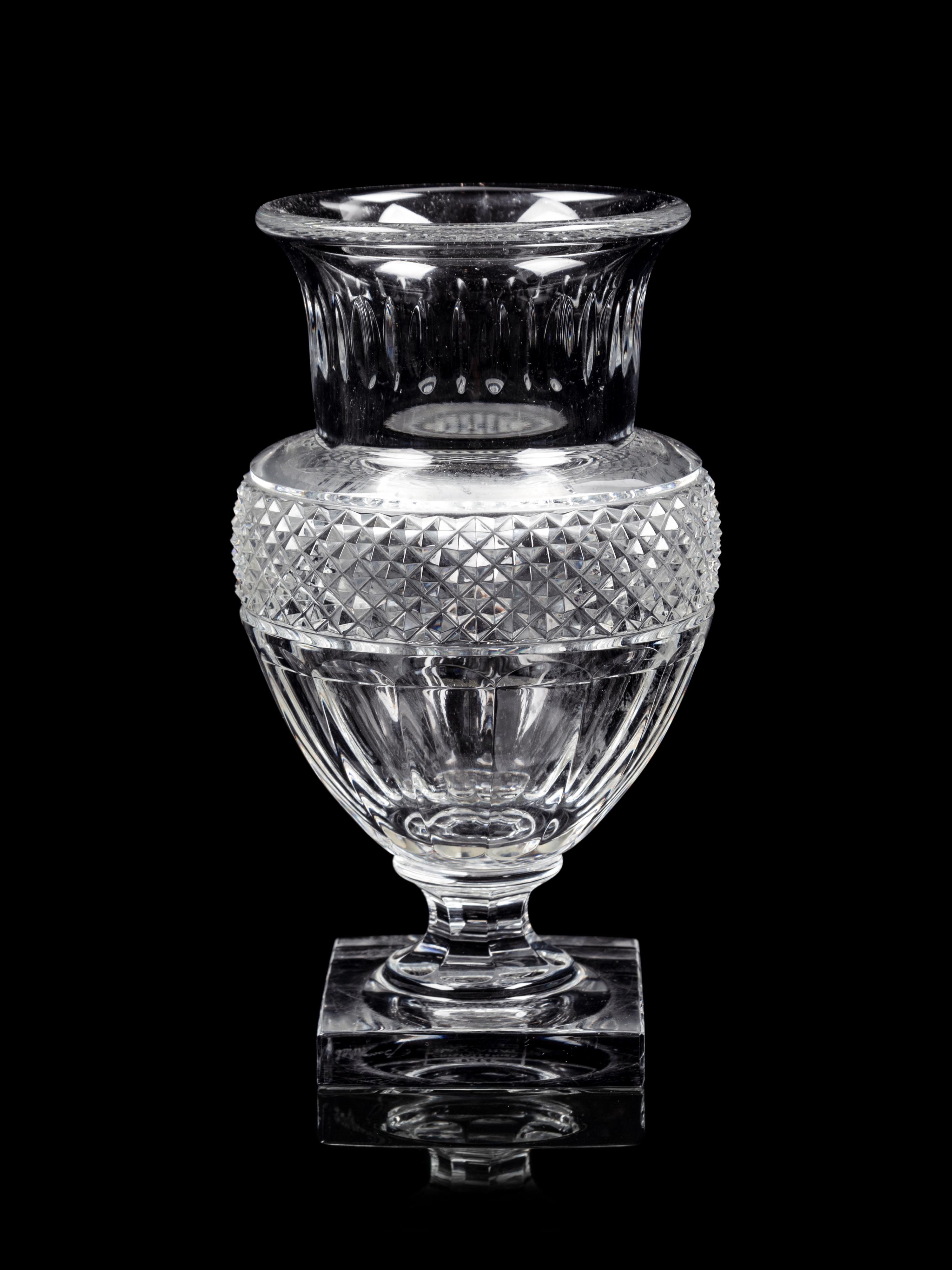A Baccarat Cut Glass Vase