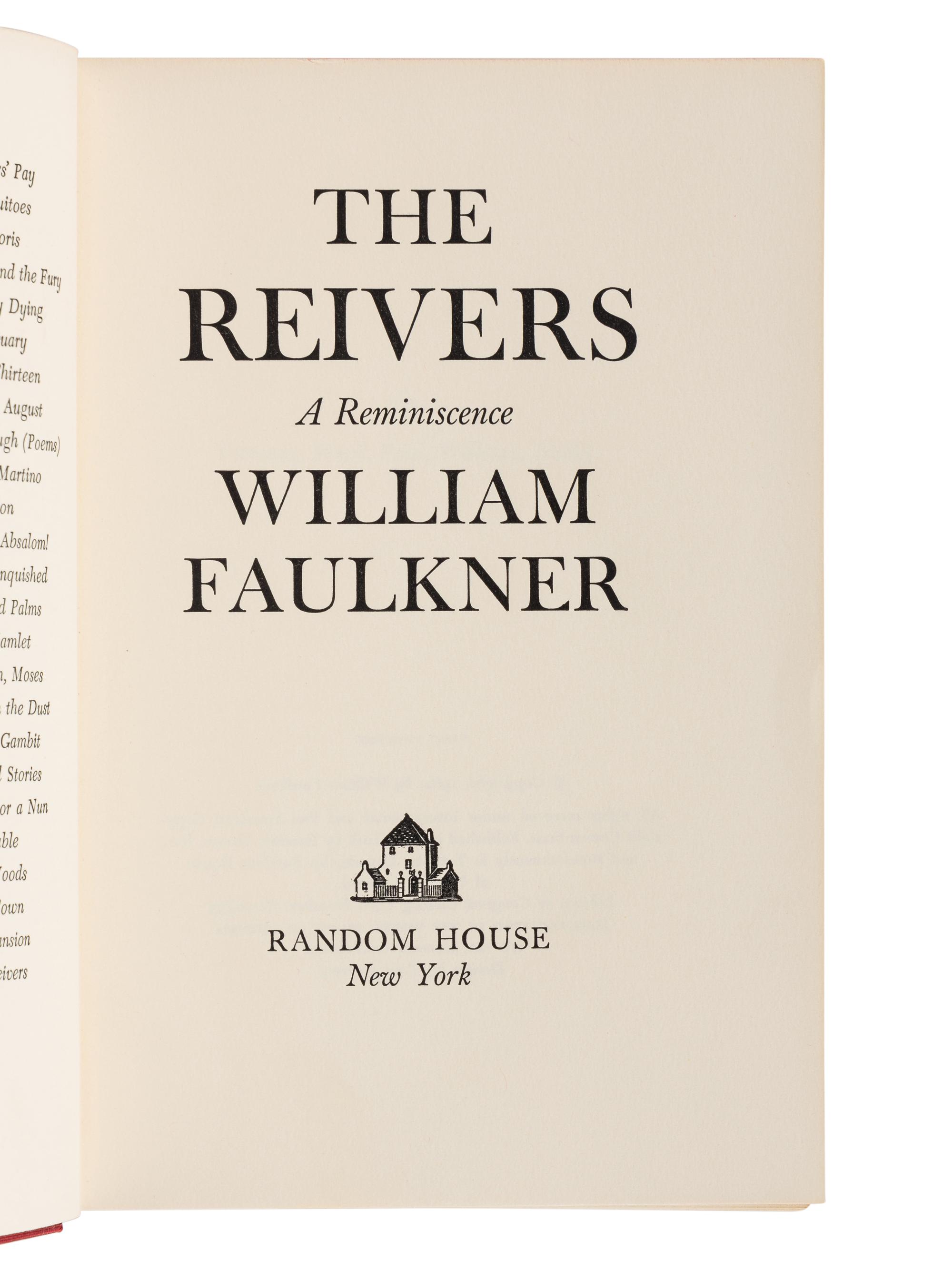 FAULKNER, William (1897-1962). A group of 6 FIRST EDITIONS, comprising: