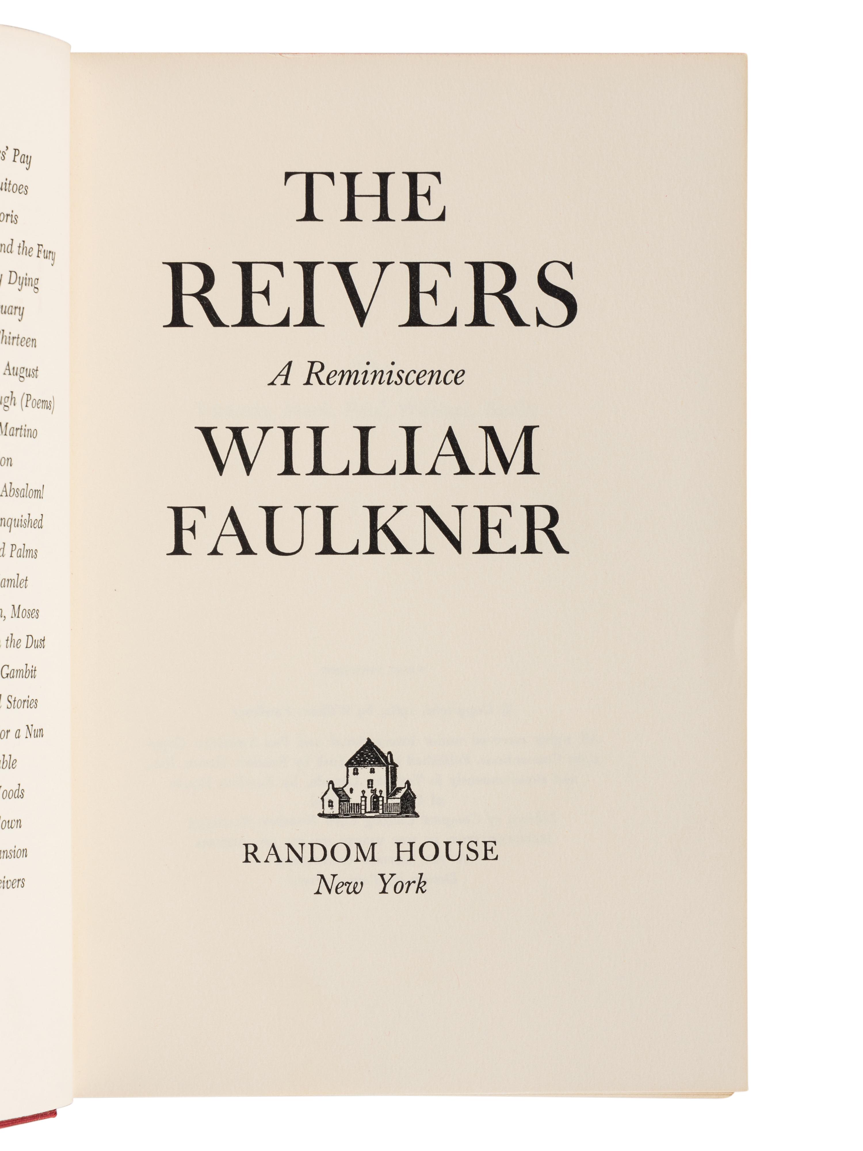FAULKNER, William (1897-1962). A group of 6 FIRST EDITIONS, comprising: