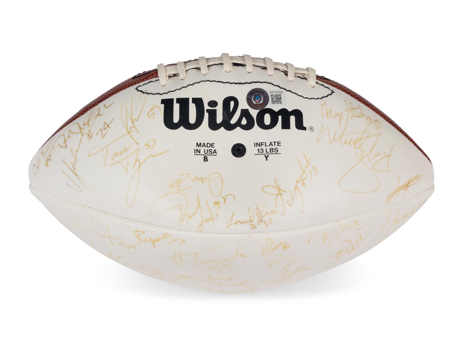 A 1989 Chicago Bears Team Signed Autograph Football from The Collection of Sports Super Agent Steve Zucker (Beckett Authentication Services Letter),