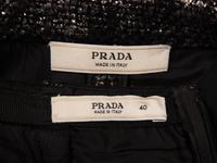 Prada, Silver-Coated Tweed Skirt Suit