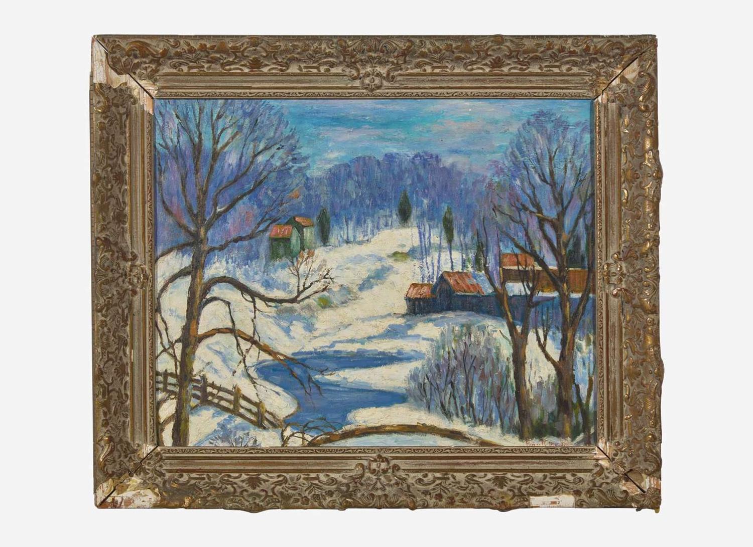 Fern Isabel Coppedge (American, 1883-1951) - Winter Scene (Near New Hope)