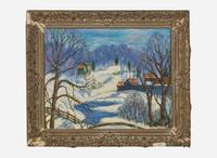 Fern Isabel Coppedge (American, 1883-1951) - Winter Scene (Near New Hope)