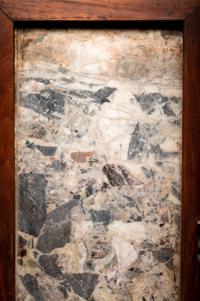 A Pair of Chinese Marble Inset Hardwood Table Screens
