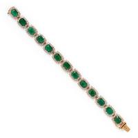 EMERALD AND DIAMOND BRACELET