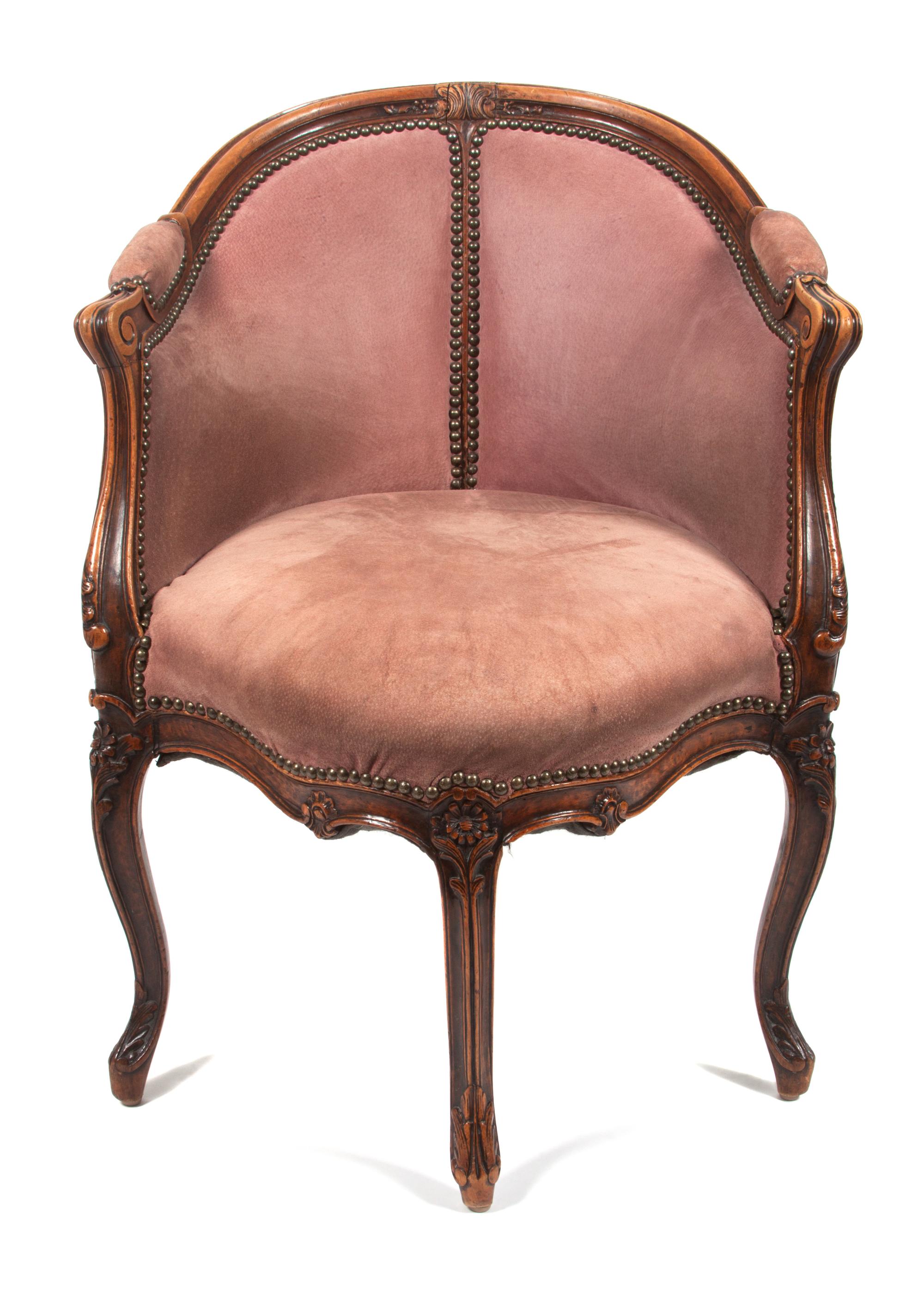 A Louis XV Style Bergere Height 32 3/4 inches.