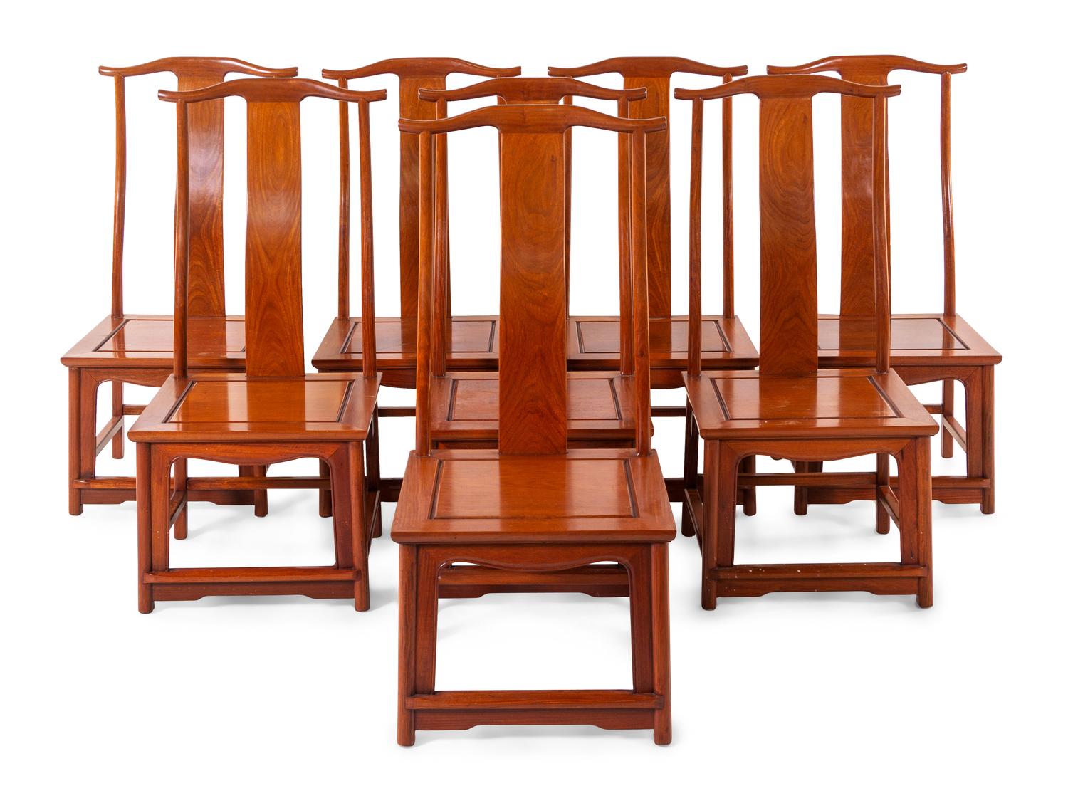 A Set of Eight Chinese Yokeback Chairs