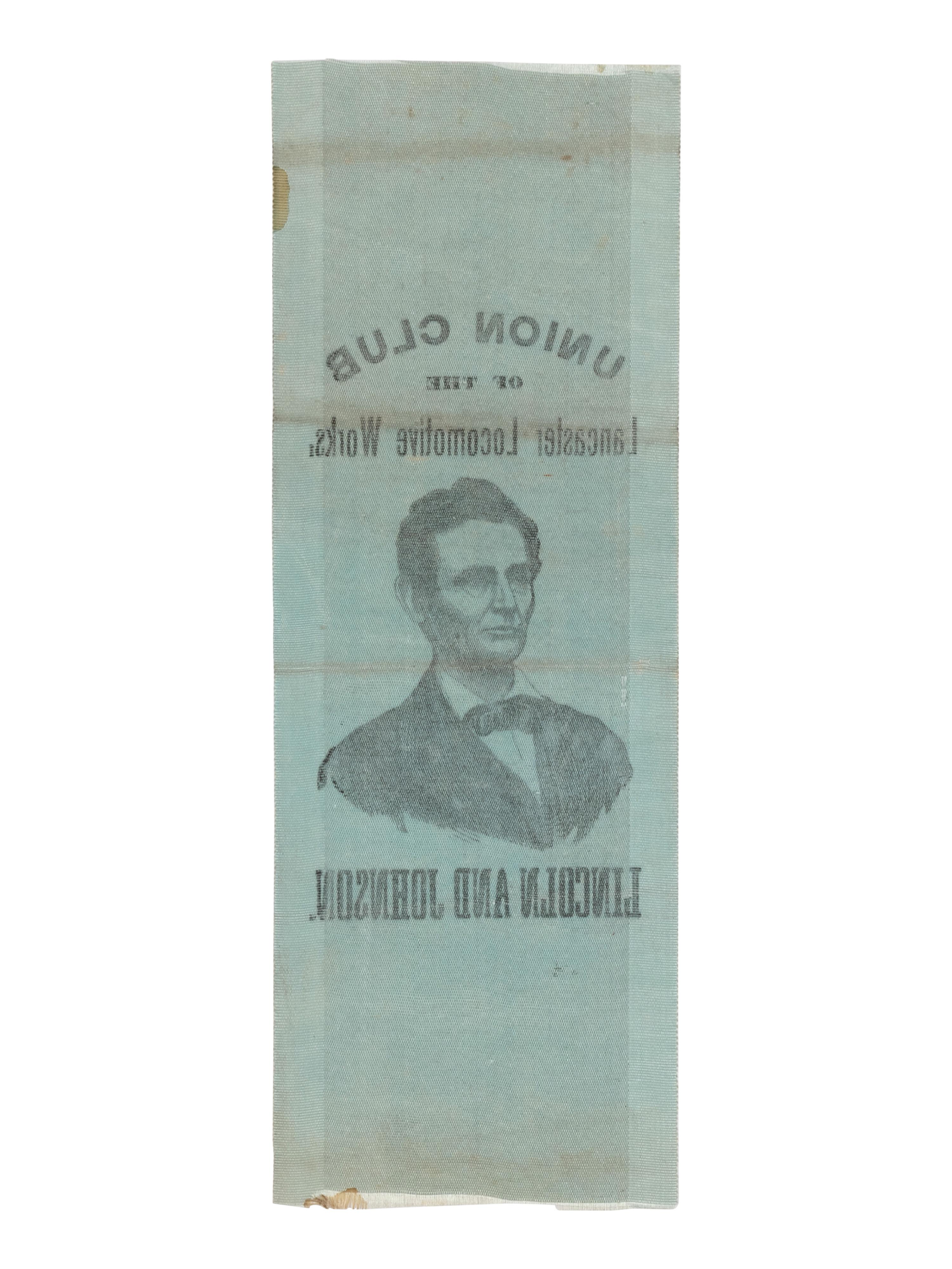 [LINCOLN-JOHNSON CAMPAIGN]. Union Club of the Lancaster Locomotive Works. Lancaster, Pennsylvania, ca. 1864.