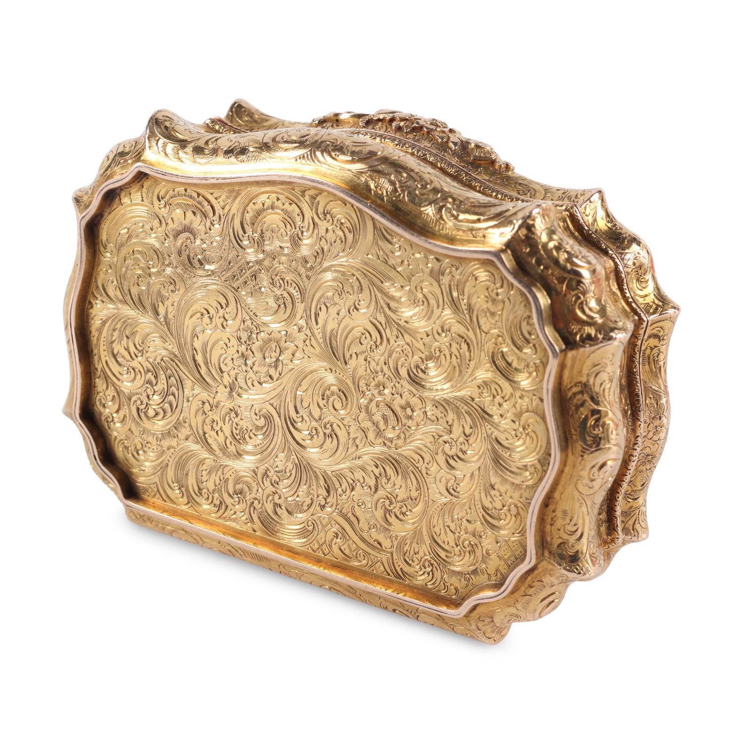 A German 14-Karat Gold Snuff Box