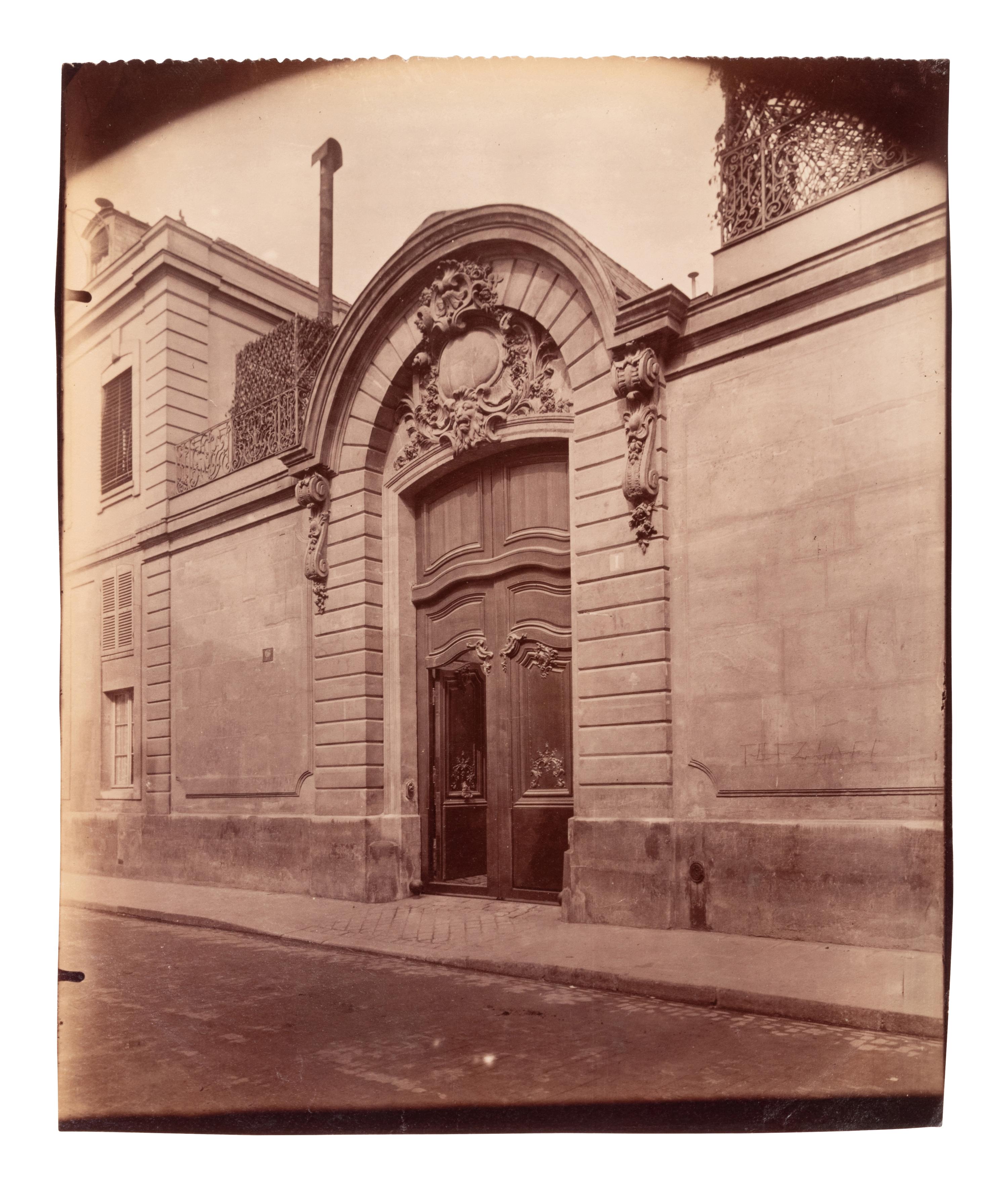 A group of three photographs ( Hôtel de la Comtess de Verrue, rue du Regard , 1899; Hôtel de Gouffier, rue de Varenne 56 , 1899-1900; Hôtel d'Argouges, rue Seguier 16 , 1900)