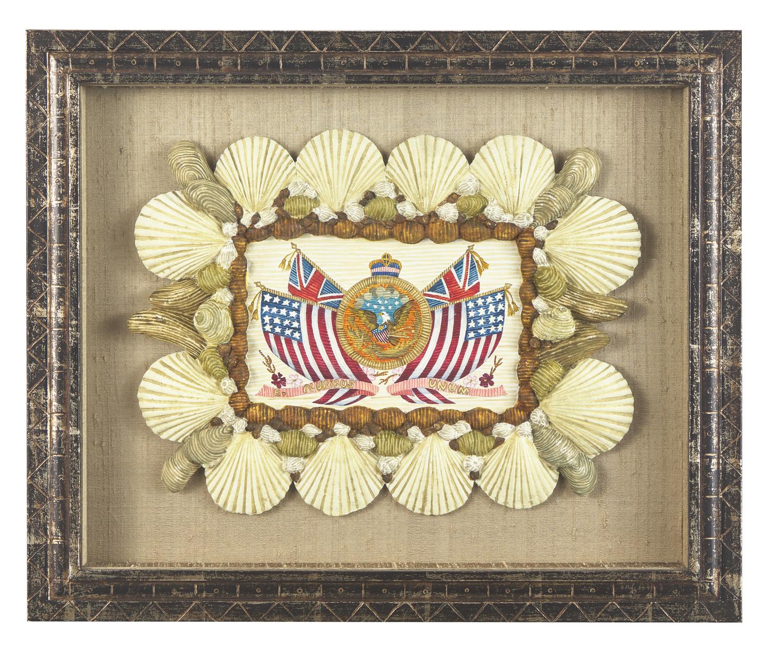 Mellie Cooper (b. 1949), E. Pluribus Unum: Eagle with Flags