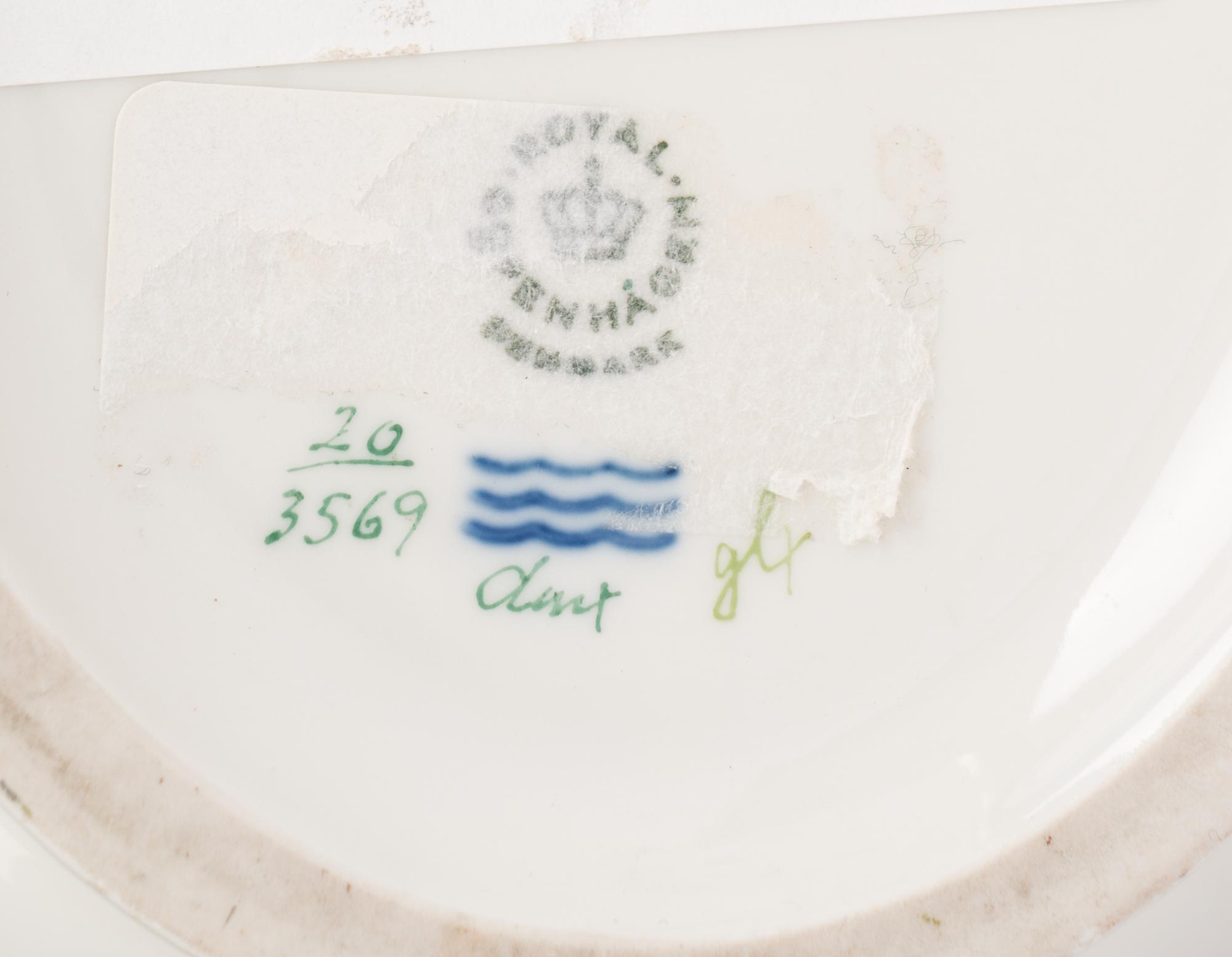 A Pair of Royal Copenhagen Flora Danica Porcelain Cache Pots