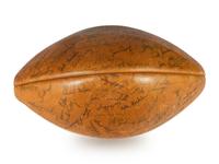 A 1970 Notre Dame Team Signed Autograph Football and Ara Parseghian Signed Large Format Photograph (Beckett Authentication Services BAS Certified)