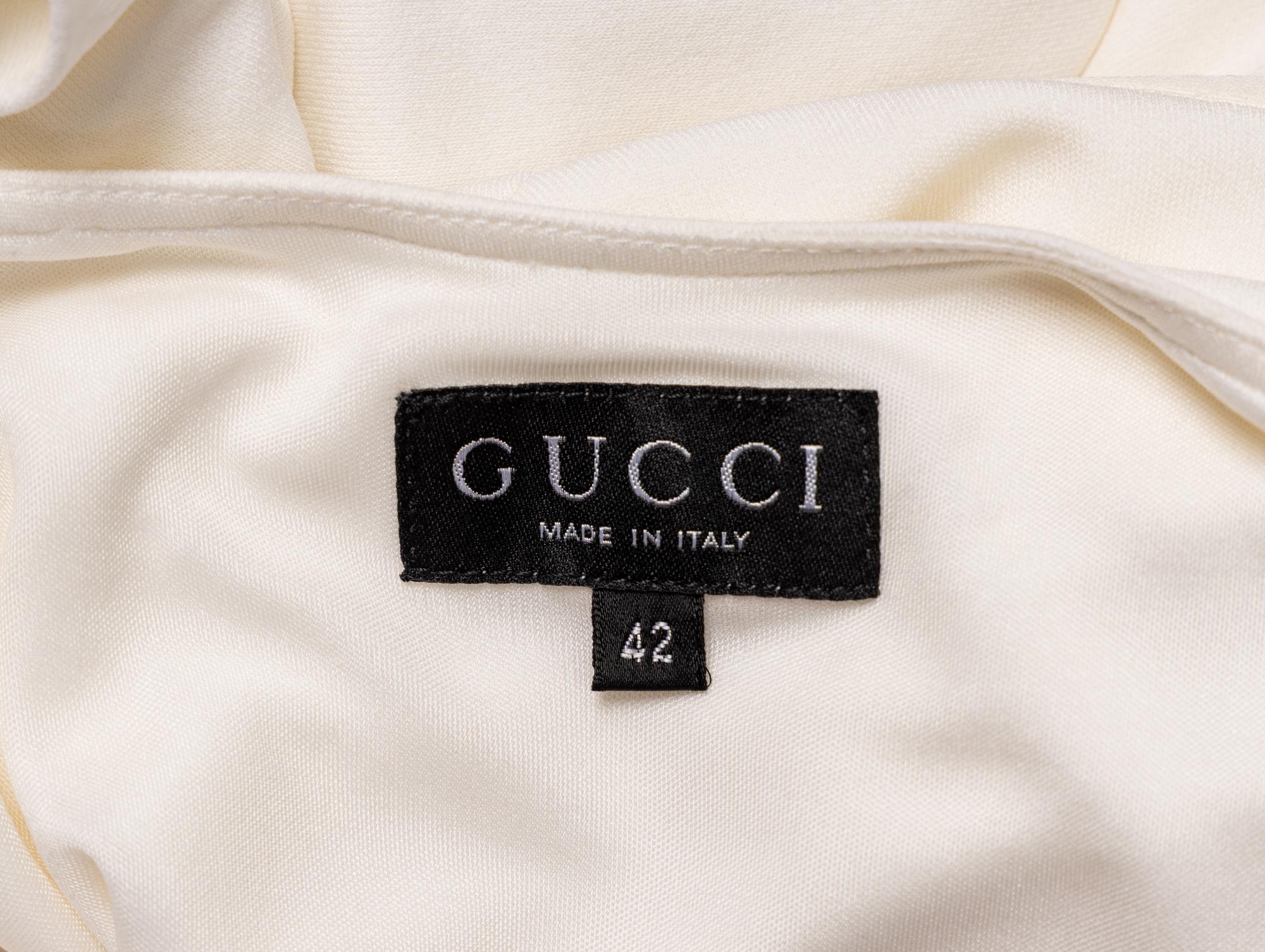 Important Tom Ford for Gucci, White Jersey Backless Gown, F/W 1996