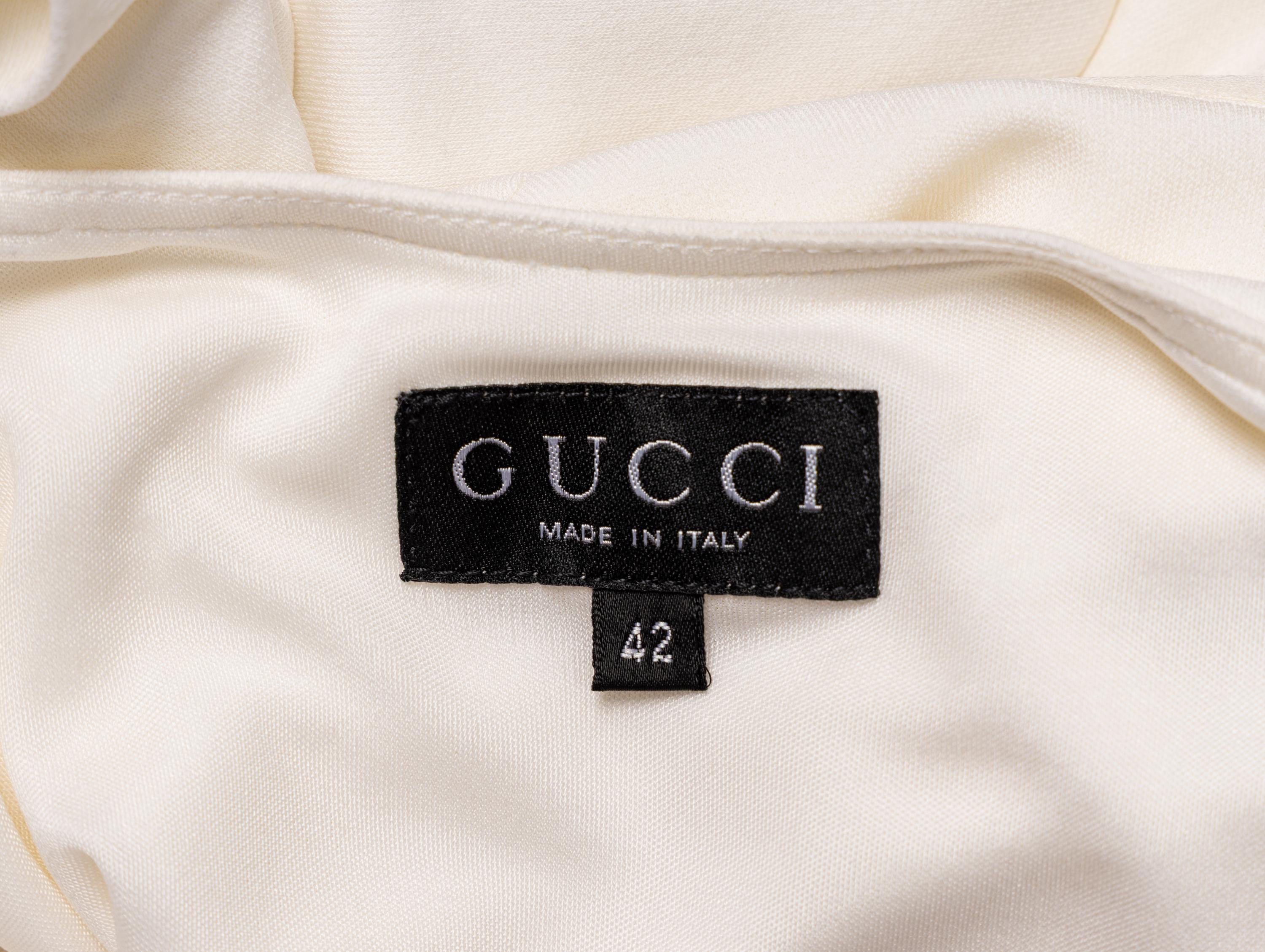 Important Tom Ford for Gucci, White Jersey Backless Gown, F/W 1996