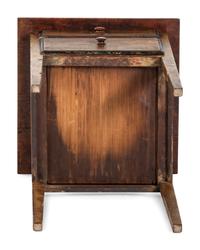 A Federal Grain-Paint Decorated Cherrywood Two-Drawer Work Table