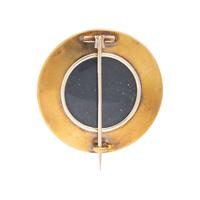 VICTORIAN, YELLOW GOLD, GARNET AND SEED PEARL BROOCH